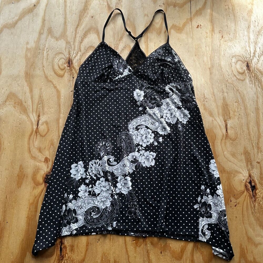 Secret Treasures Polka Dot Paisley Slip Dress - XL